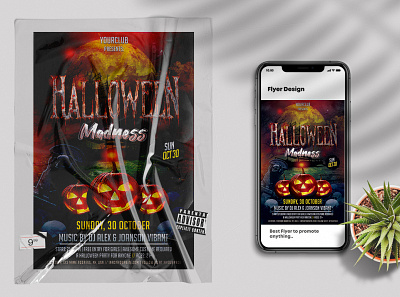 Halloween Madness PSD Flyer Template djflyer flyer halloween halloween flyers party psd flyer poster template