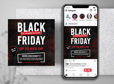 Black Friday Sale Instagram PSD Templates banner black friday instagram psd psd templates template