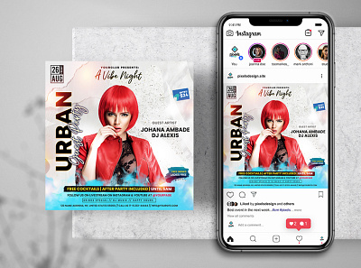 Guest Special Event Instagram PSD Templates banner design dj event flyer guest instagram party poster psd flyer