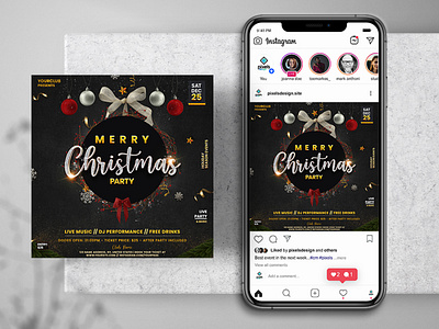 The Christmas Vibe Instagram PSD Templates