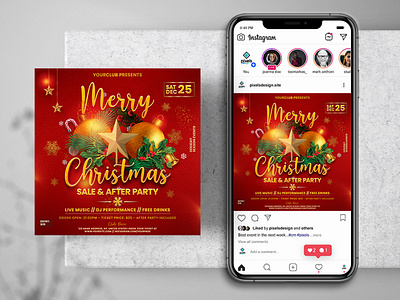 Christmas Sales Event Instagram PSD Templates