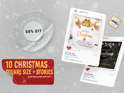 50% OFF | 10 Christmas Instagram Banner Templates