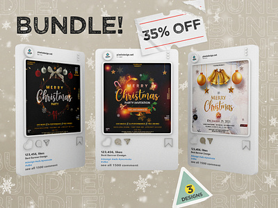 3 Christmas Eve Instagram Banner Templates