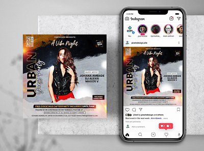 Artist Event Party Instagram PSD Templates club flyer design flyer party flyer poster psd social media template