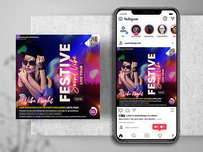 Festival Tour Instagram PSD Templates