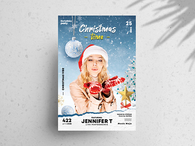 2021 Christmas Time Free PSD Flyer Template design flyer merry christmas merry christmas flyer psd psd flyer psd template xmas xmas party