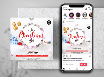 The Christmas Eve Free Instagram PSD Banner christmas christmas psd flyers flyer free free xmas flyer freechristmas