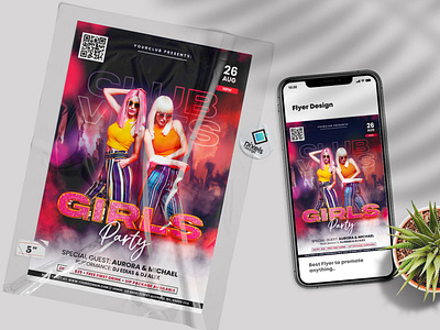 Girls Party Event Flyer Template (PSD)