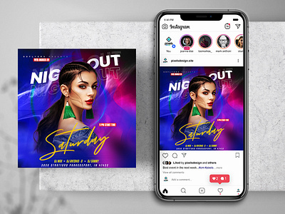 Night Out Party PSD Banner Templates