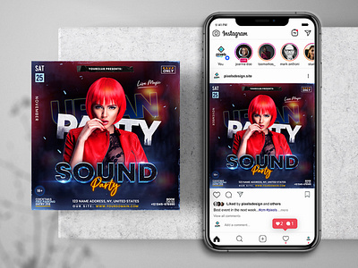 Sound Party Instagram PSD Templates