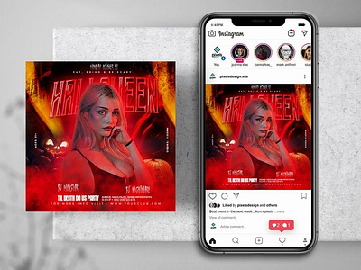 Halloween Night Instagram PSD Templates