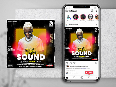 Vibe Sound Instagram PSD Templates