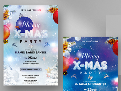 Merry X-Mas Party Flyer Template (PSD)