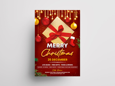 Merry Christmas Invitation Flyer Template christmas christmas invitation flyer flyer design invitation merry christmas psd template xmas