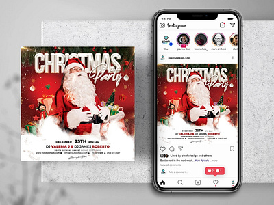 Christmas Party Instagram PSD Templates