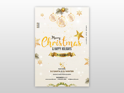 Merry Christmas - Invitation and Flyer Free PSD 2018 2019 christmas flyer free free christmas 2019 flyer free christmas flyer free flyer free invitation free xmas flyer invitation xmas