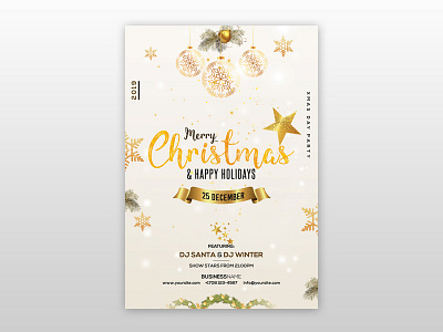 Merry Christmas - Invitation and Flyer Free PSD