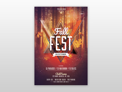 Fall Fest - Autumn Free PSD Flyer Template