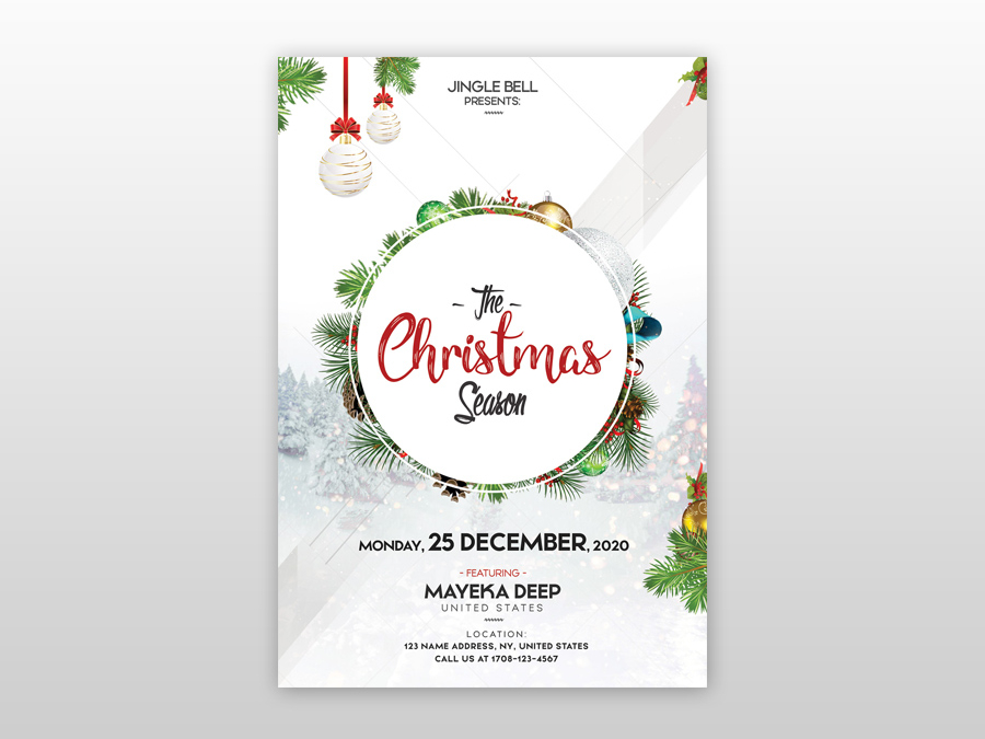 The Christmas Season Free PSD Flyer by on Dribbble