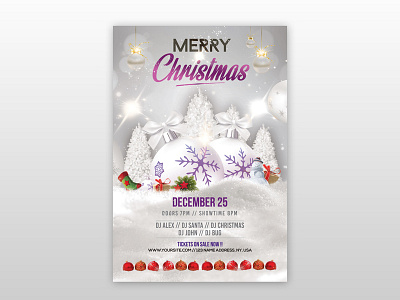 Merry Christmas 2018-2019 Free PSD Flyer Template christmas 2018 flyer christmas 2019 flyer design event flyer flyer free flyer free psd flyer holidays merry christmas flyer poster winter