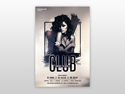 Club Vibe Free PSD Flyer Template