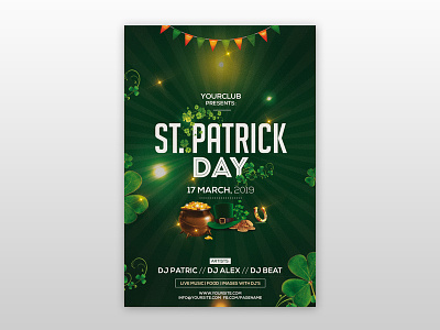 Free St. Patricks PSD Flyer Template flyer flyer design free st.patricks psd flyer poster psd flyer saint patrick st patricks st.patrick day flyer st.patricks day st.patricks flyer