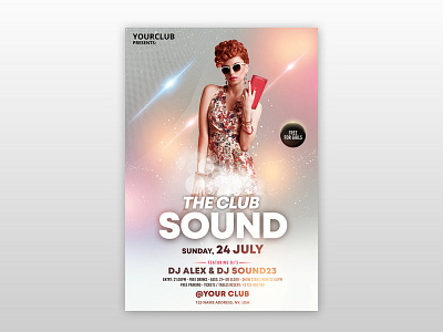 The Club Sound PSD Free Flyer Template