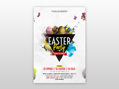 Easter Party PSD Free Flyer Template easter easter psd flyer event flyer flyer flyer design free easter flyer free flyer invitation photoshop flyer poster poster design psd flyer spring spring flyer