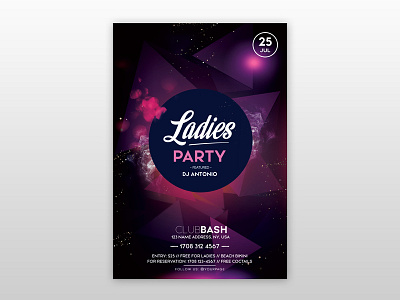 Ladies Party PSD Free Flyer Template