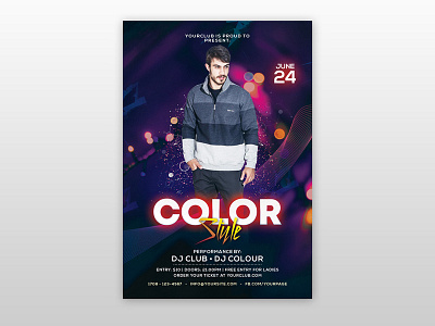 Color Style – Free Club PSD Flyer Template clubflyer dj flyer flyer flyer design free psd flyer freeflyer partyflyer poster poster design psdflyer