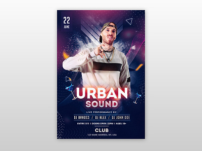 Urban Party PSD Free Flyer Template