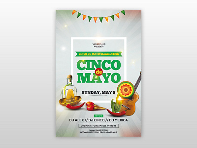 Cinco de Mayo Free PSD Flyer Template