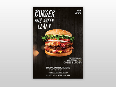 Burger Ad Free PSD Flyer Template ad burger burger flyer burger sale flyer burgerflyer flyer flyer design free flyers freebie psd poster poster design poster designs print psd flyer restaurant flyer