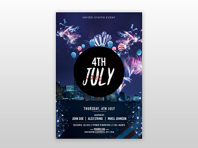 4th July PSD Free Flyer Template 4th july 4th july flyer event flyer flyer design free 4th july flyers free flyer poster psdflyer