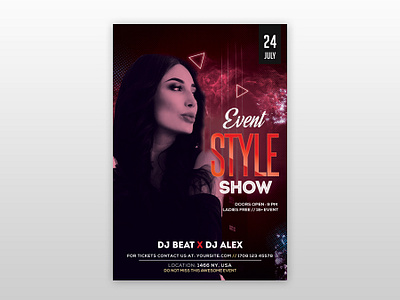 Style Show Free PSD Flyer Template fashion flyer flyer flyer design free flyer free psd freebie psd poster poster design psd flyer template template
