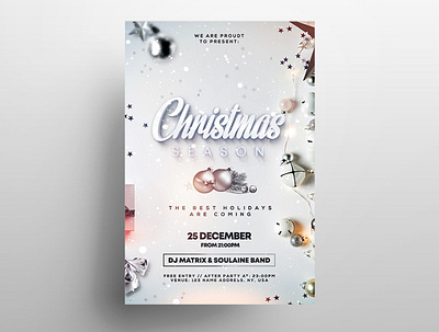 Christmas Season PSD Flyer Template christmas flyers chritsmas elegant flyer flyer design holiday flyer invitation poster psd psd flyer