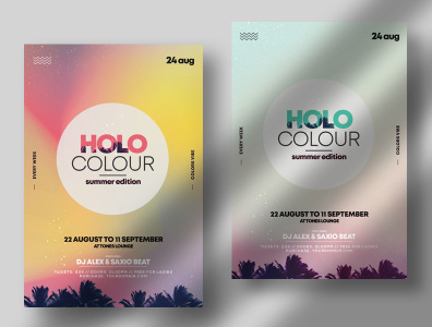 Holo Summer PSD Flyer Templates design event flyer flyer design flyers graphic poster psd psd flyers summer flyers template