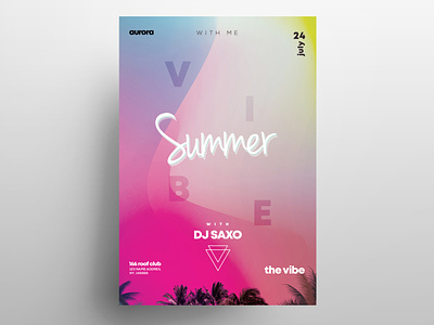 Summer Vivid Free Colorful PSD Flyer Template