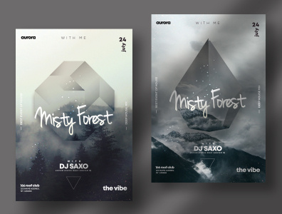 Misty Fog – Geometric Events PSD Flyers event flyer flyer design fog geometric poster poster design psd flyers