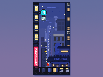 City Night android background indiegame mobile mobileapp pixelart