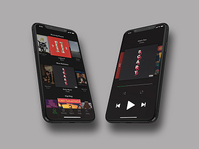 Spotify UI Redesign Concept app app design clean design iphone mockup music simple spotify ui ui design ux