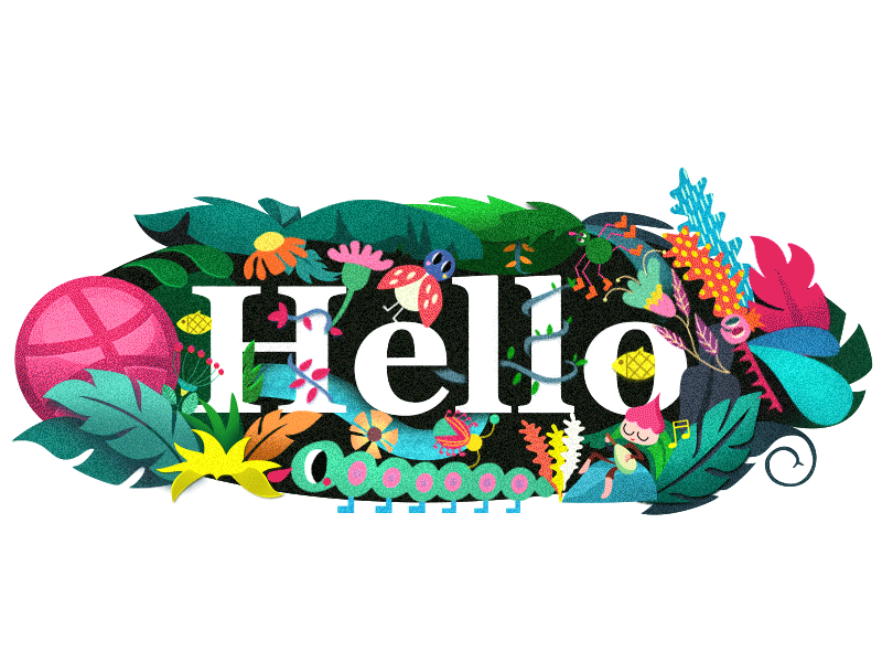 Hello Dribbble illustration