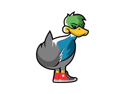 fvck duck charachter duck duck logo mascot