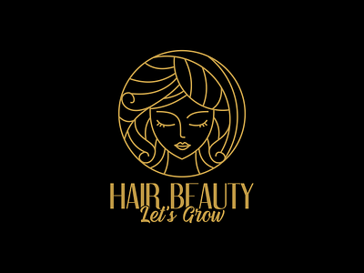 Hair Logo beauty beauty logo branding design face graphic design hair hairstyle illustration line logo logodesign monoline salon style vector woman woman logo