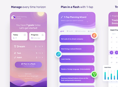 Smart goal setting app app branding design illustration illustrator typography ui ux