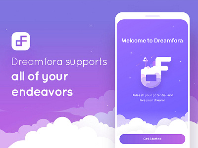 Hello Dreamer animation app design illustration minimal ui ux