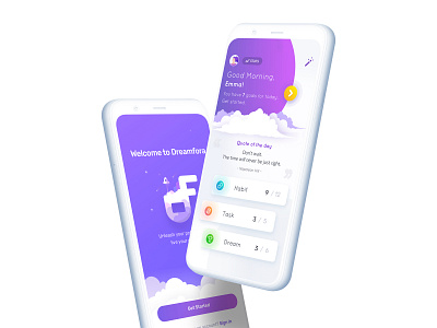 Dreamfora app app branding illustration ui ux