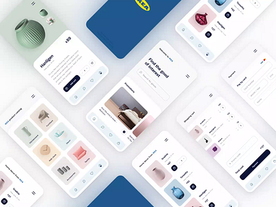 IKEA Mobile Concept Design app application design minimal mobile ui uiux ux web website white