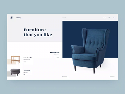 Store JIF blue creative design furniture minimal minimalist shop space store ui uxui web web design website white