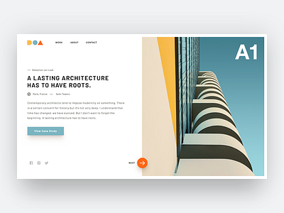 No 1 Architecture Website architecture building typography ui ux website